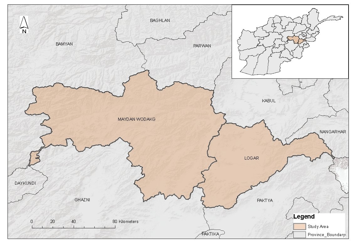 Study area map — Research on the Impact of Climate Change on Women and Children